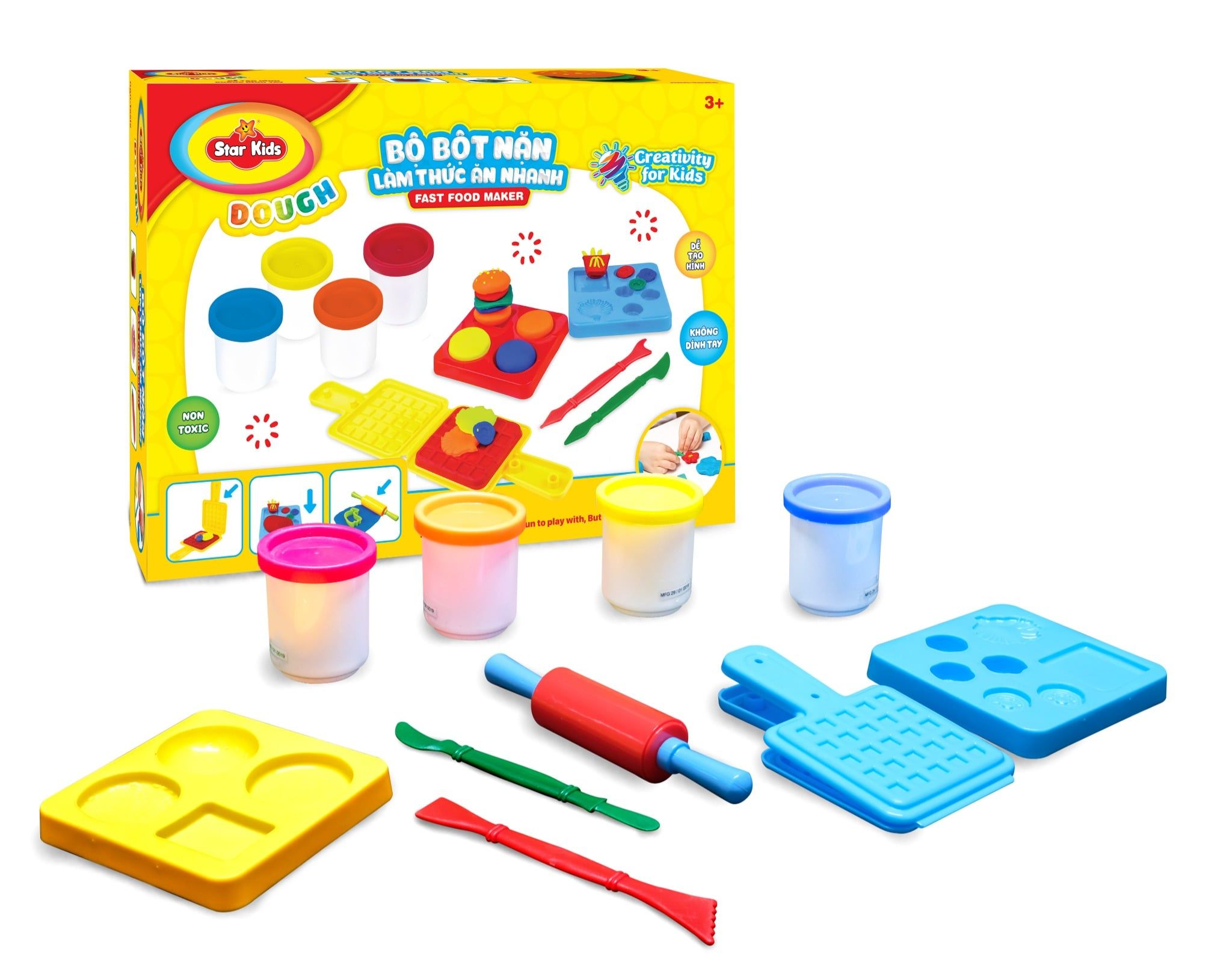  BỘ ĐỒ CHƠI BỘT NẶN LÀM THỨC ĂN NHANH (K001) 