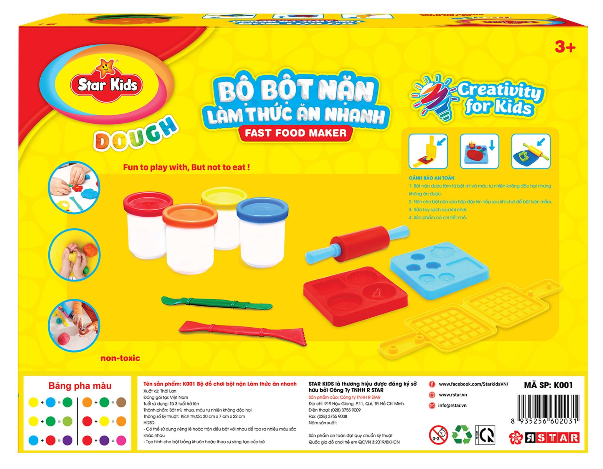  BỘ ĐỒ CHƠI BỘT NẶN LÀM THỨC ĂN NHANH (K001) 