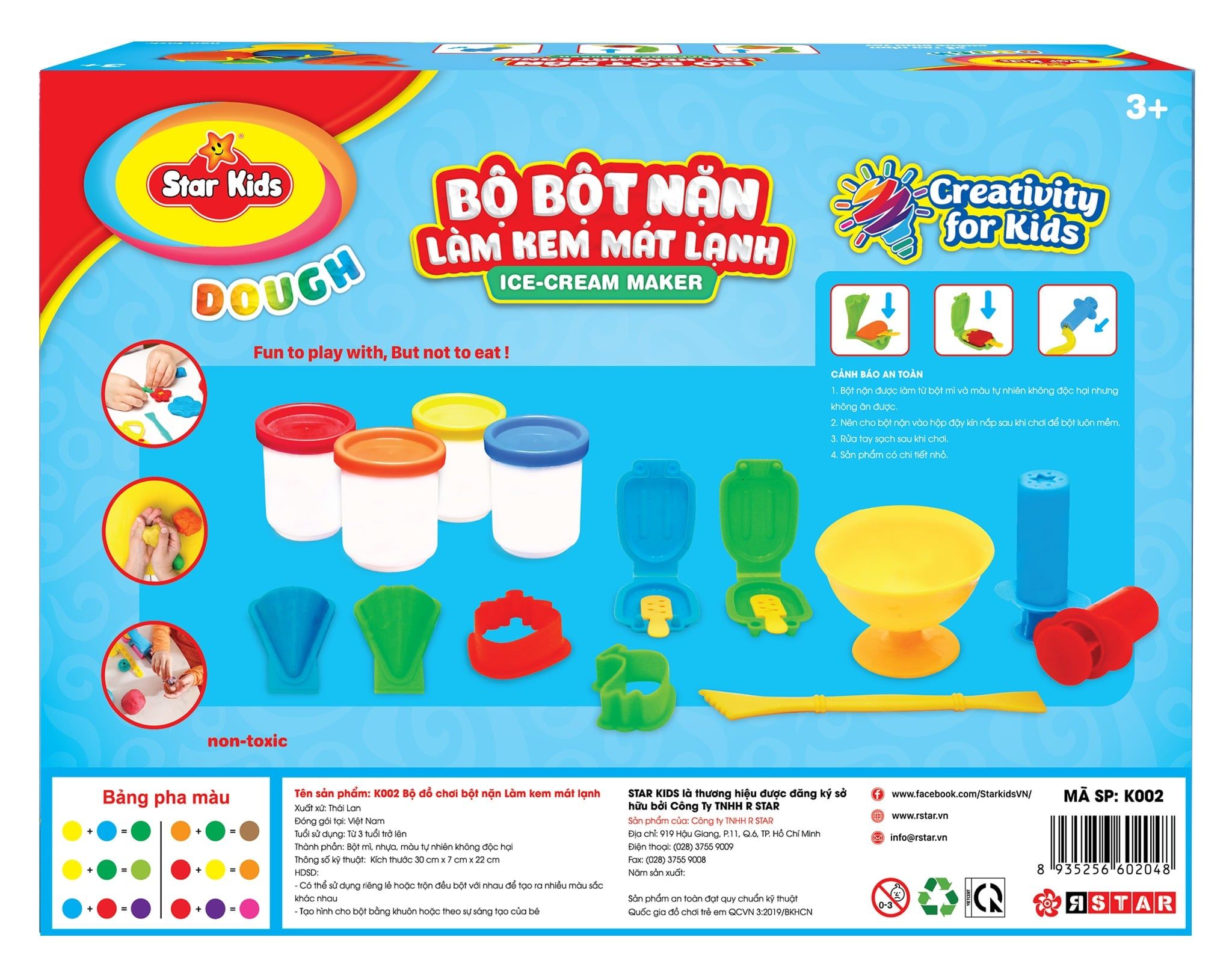  BỘ ĐỒ CHƠI BỘT NẶN LÀM KEM (K002) 