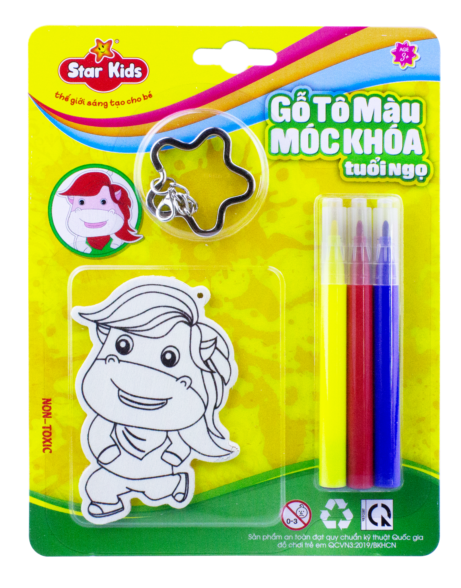 Bộ Tô Gỗ Móc Khóa Tuổi Ngọ (K-231/7)