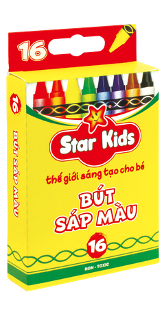  Bút Sáp Màu Star Kids 16 Cây (K-CR16) 