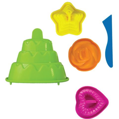  Bộ Khuôn Cát 3D Hình Bánh Ngọt (5 Cái) STAR KIDS (K404) 