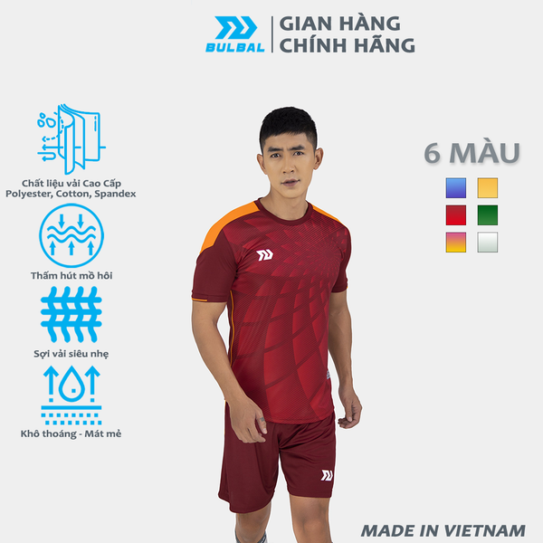 Quần áo đá bóng nam thấm hút mồ hôi, không mùi, thoáng khí Bulbal Lotus