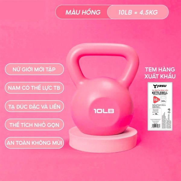 Tạ ấm nhựa ghép - Hồng