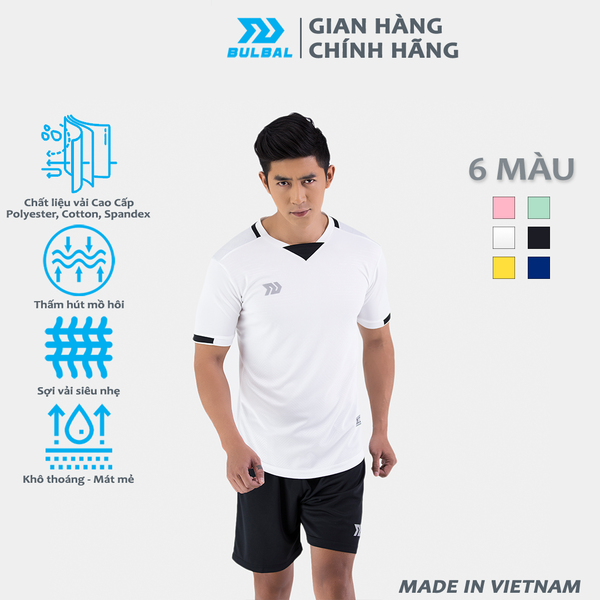 Áo đá bóng nam thấm hút mồ hôi, không mùi, không logo Bulbal Olas