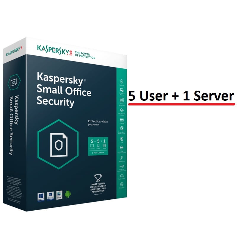 Phần mềm diệt virut Kaspersky Small Office Security 1 máy chủ/ 5 máy –  