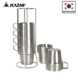 Set 6 Cốc Du Lịch Kèm Túi Kazmi Stainless K4T3K004