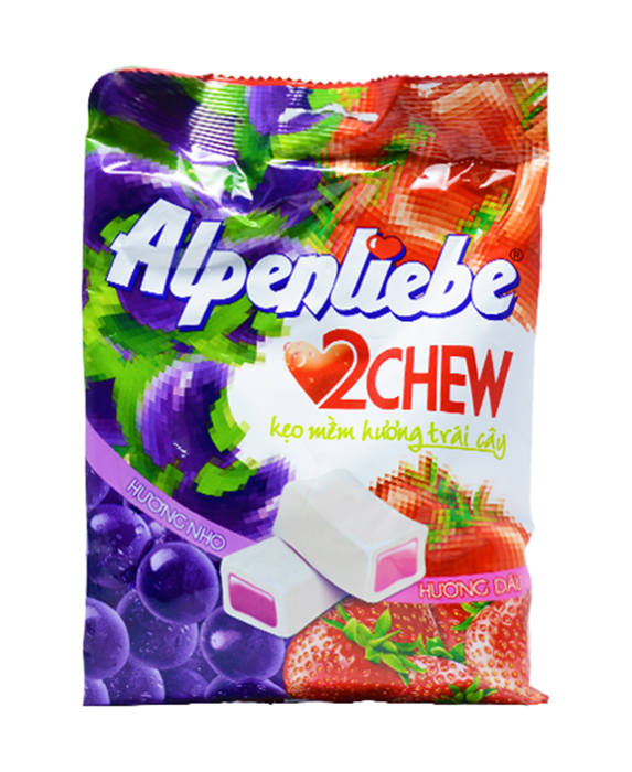 Kẹo dẻo Alpenlibe 2 chew hương trái cây gói 87.5g