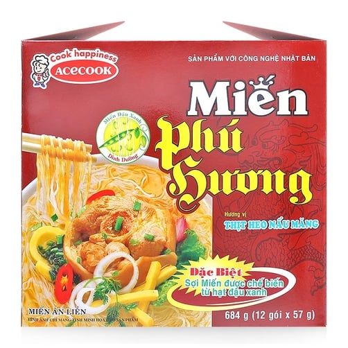 Lô 12 gói x 75g miến phú hương thịt heo hầm măng