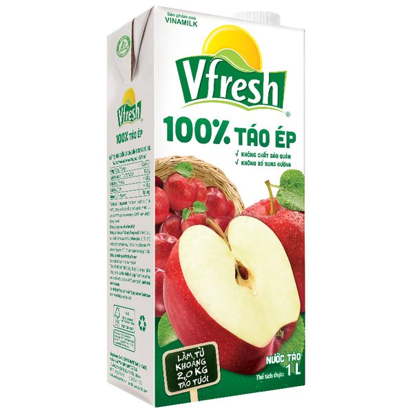 Nước táo ép nguyên chất Vfresh 1L