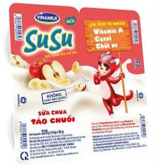 Sữa chua Vinamilk Susu táo chuối 80gx4