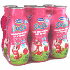 Sữa chua uống Susu vinamilk hương dâu 80mlx6