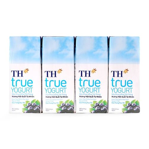 Sữa chua uống TH tru milk vị việt quất 180mlx4