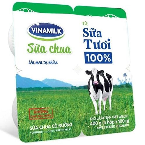 Vỉ sữa chua Vinamilk 100% sữa tươi 100gx4