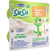 Vỉ sữa chua Vinamilk Susu có đường 80gx4