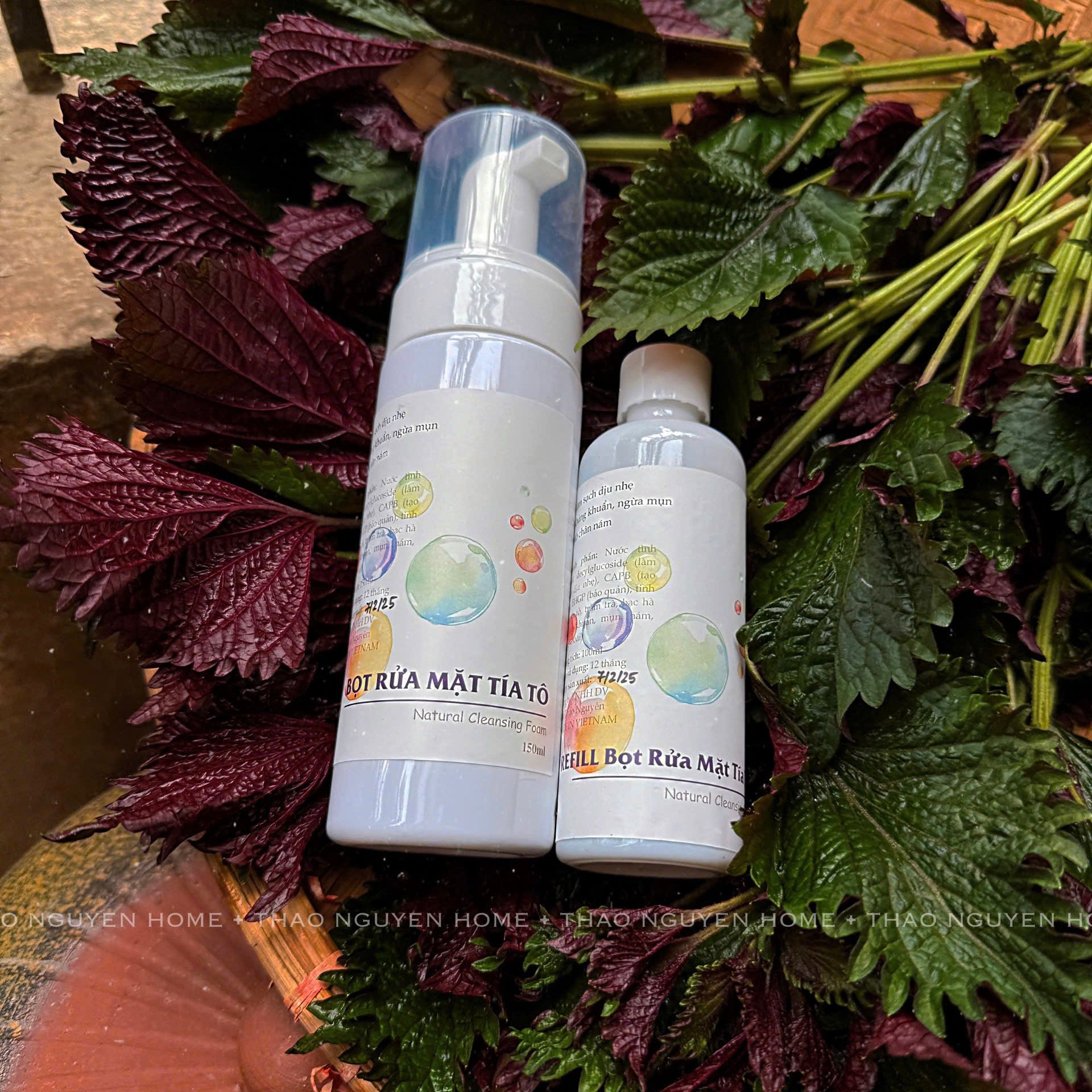 Bọt rửa mặt lá tía tô combo 250ml
