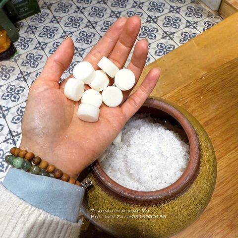  Súc miệng lá thơm muối nén hũ 20viên 