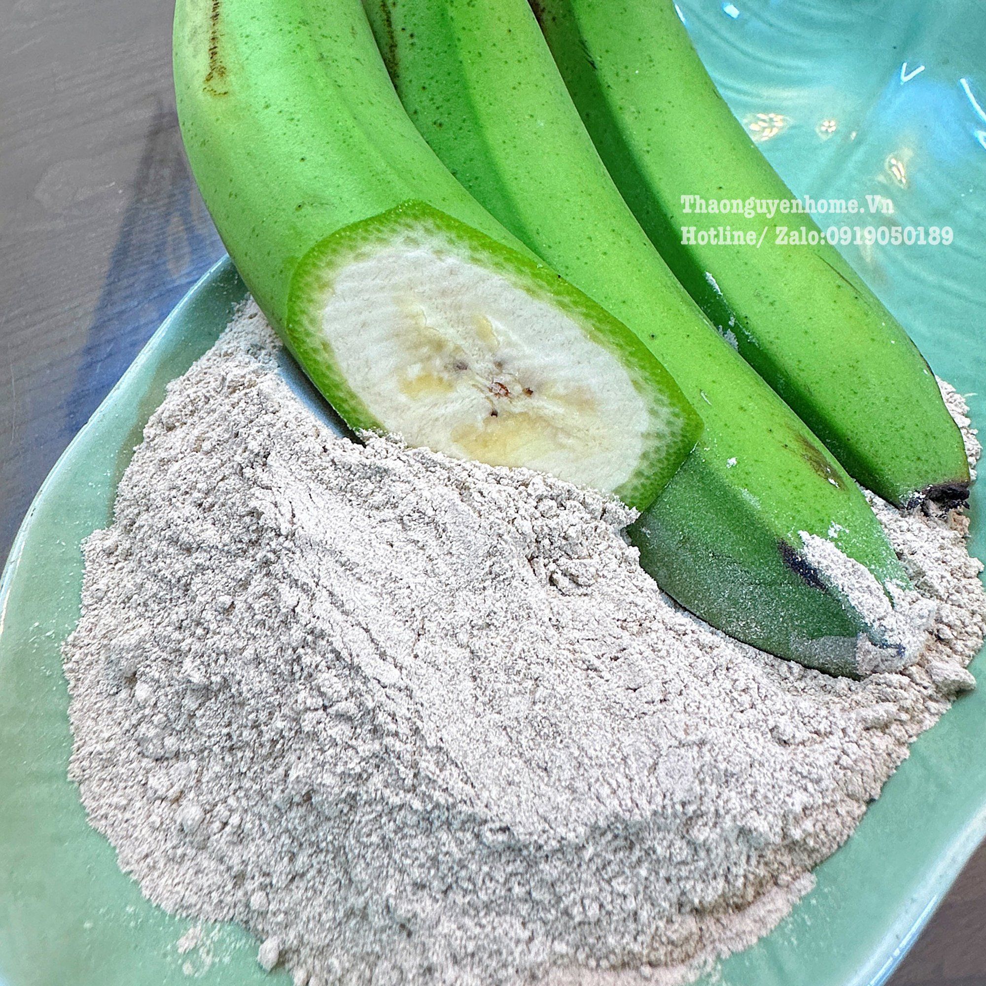 Bột chuối tiêu xanh nguyên chất hũ 500gram