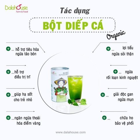  Bột rau diếp cá sấy lạnh nguyên chất Dalat 