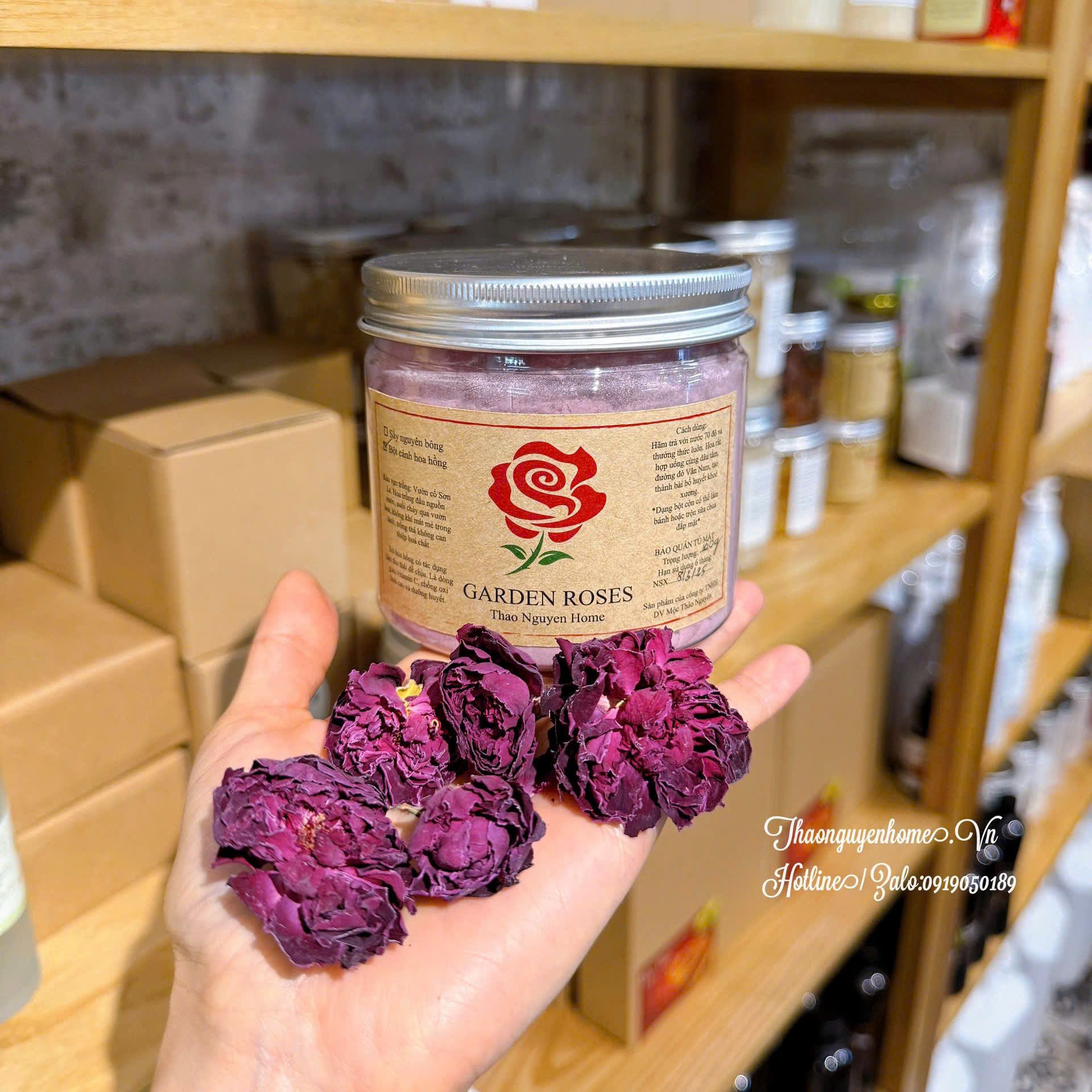 Bột cánh hoa hồng nhung cổ sạch hũ 100gram