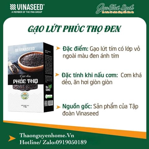  Gạo lứt đen phúc thọ 1kg 