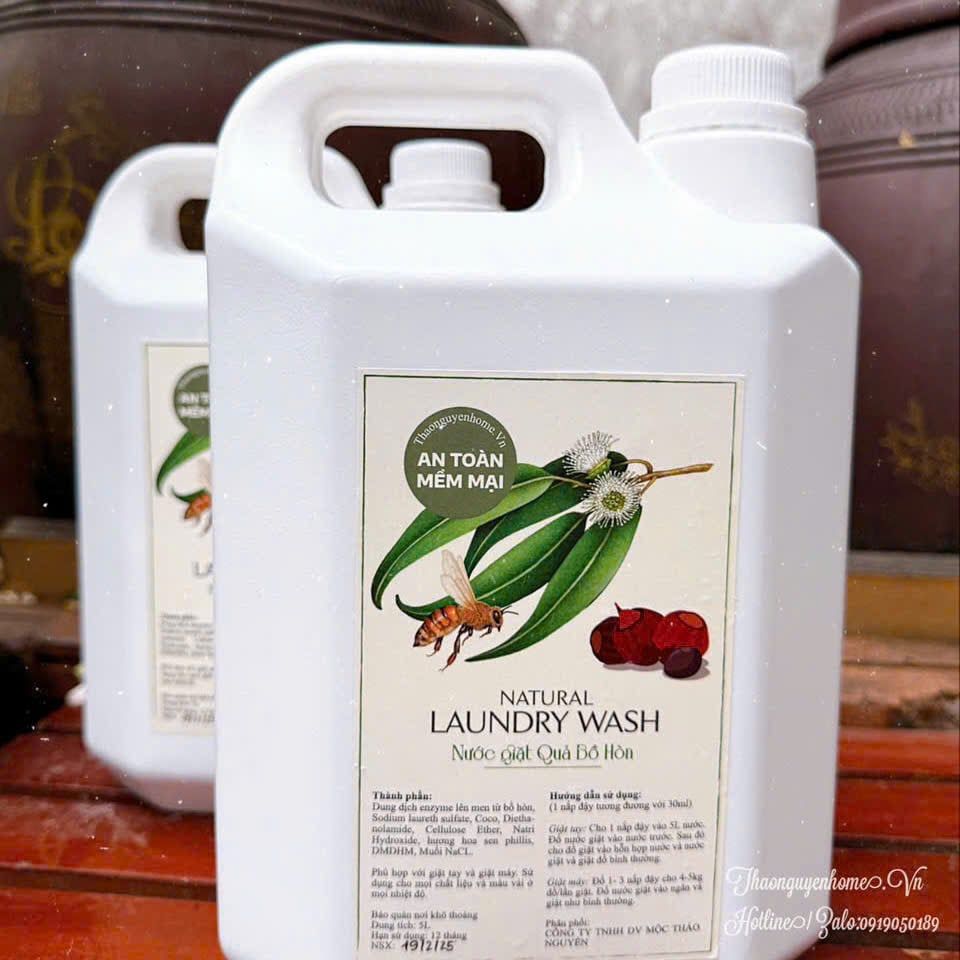 Nước giặt quả bồ hòn cô đặc 5L