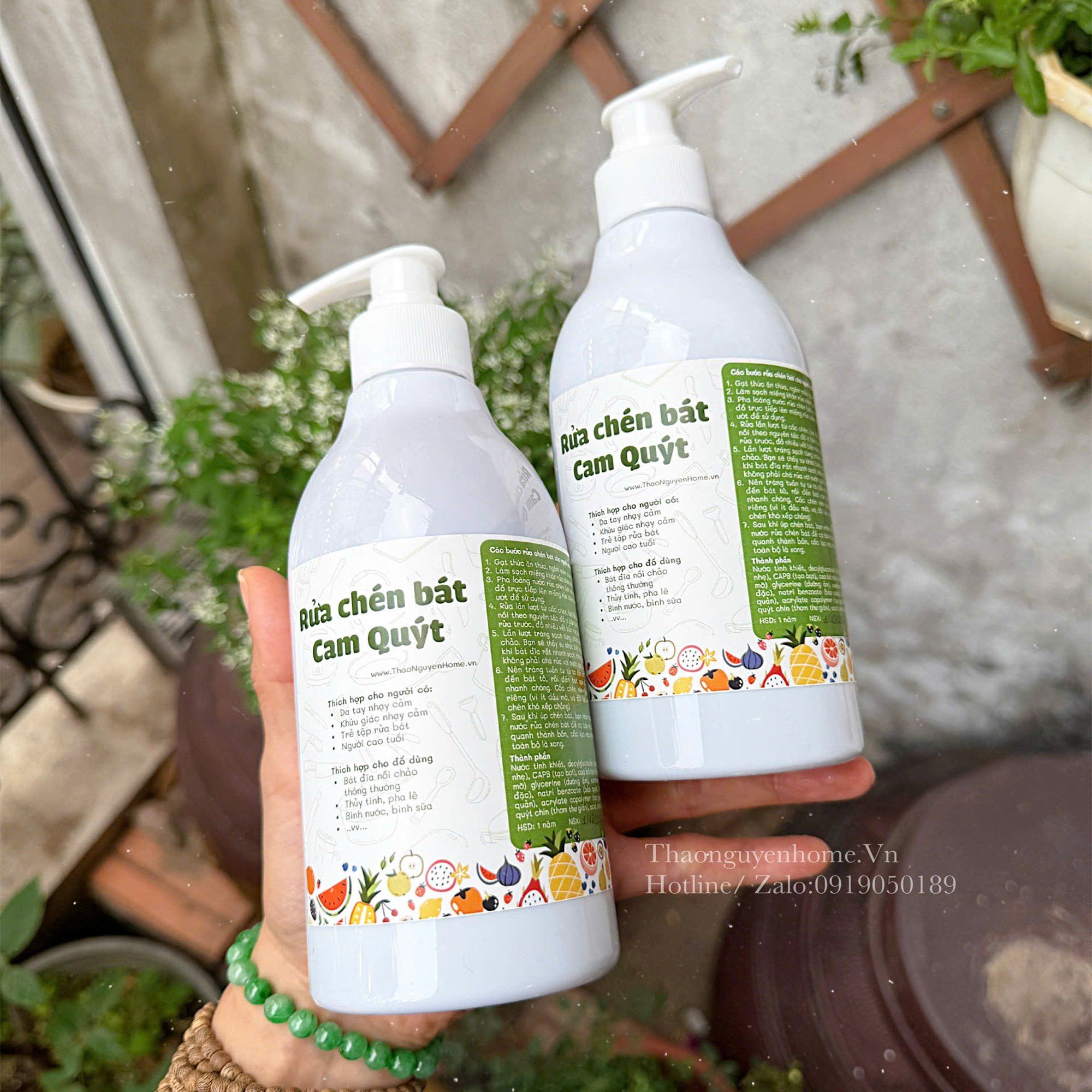 Nước rửa chén bát cam quýt Thảo Nguyên Home chai 500ml