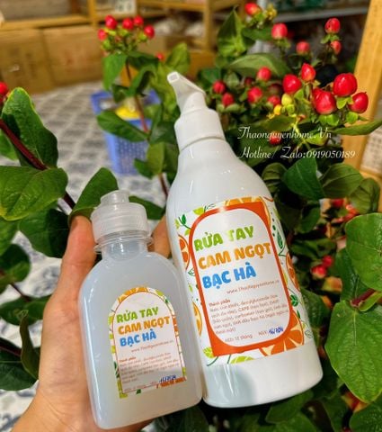  Nước rửa tay cam ngọt bạc hà set 600ml 