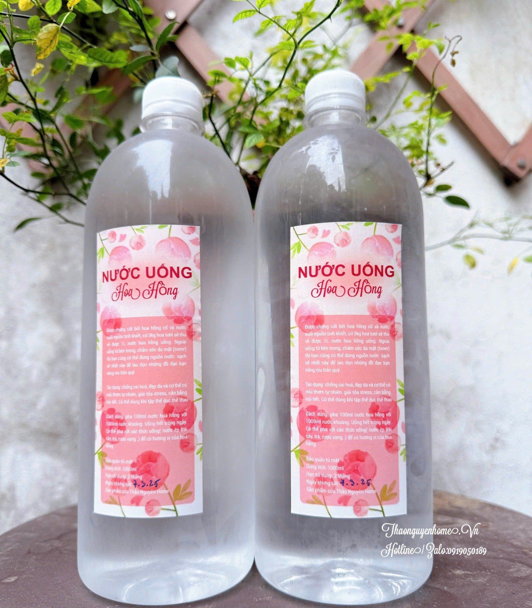 Nước uống thơm cơ thể hoa hồng tươi