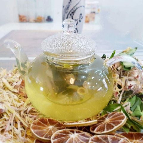  Trà chanh sả lá nếp Detox - Giảm cân 