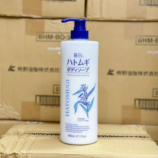 Sữa tắm dưỡng ẩm trắng da chiết xuất hạt ý dĩ Hatomugi 800ml