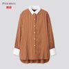 Áo sơ mi tay dài sọc Rayon Uniqlo 430519