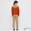 Áo len lông cừu nữ 3D KNIT JACQUARD SWEATER UNIQLO 432087