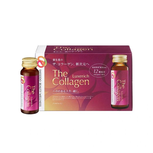 Nước uống đẹp da The Collagen Luxerich Shiseido dạng nước (10 lọ x 50ml) Mẫu mới nhất