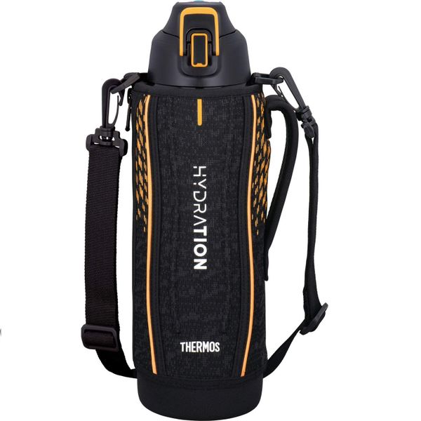 Bình nước giữ nhiệt thể thao cách nhiệt chân không Thermos 1.5L cam đen FHT-1501F BKOR Chỉ làm mát