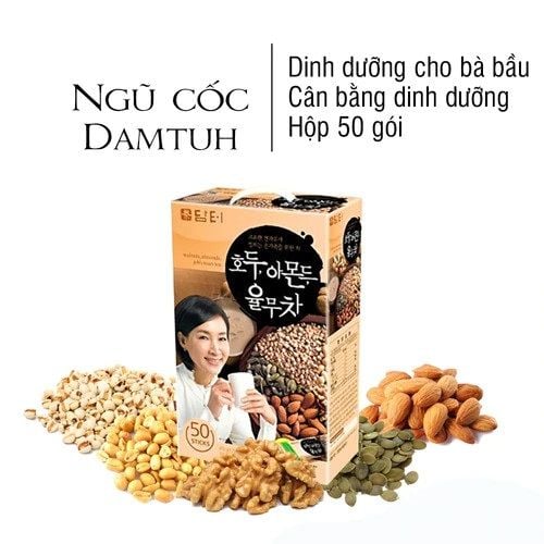 Bột Ngũ Cốc Damtuh Óc Chó Hạnh Nhân Hàn Quốc 50 gói