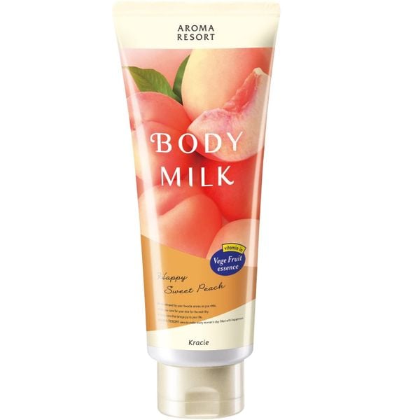 Sữa dưỡng thể hương đào Aroma Resort Kracie body milk 200g