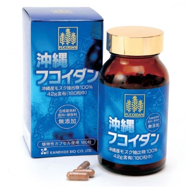 Tảo hỗ trợ điều trị và phòng chống ung thư Okinawa Fucoidan Kanehide Bio 180 Viên