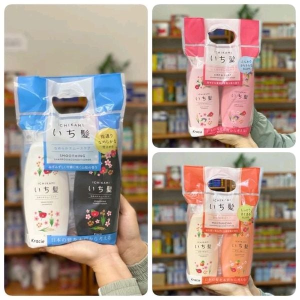 Bộ dầu gội xả chăm sóc tóc Ichikami Kracie (480g+480ml)