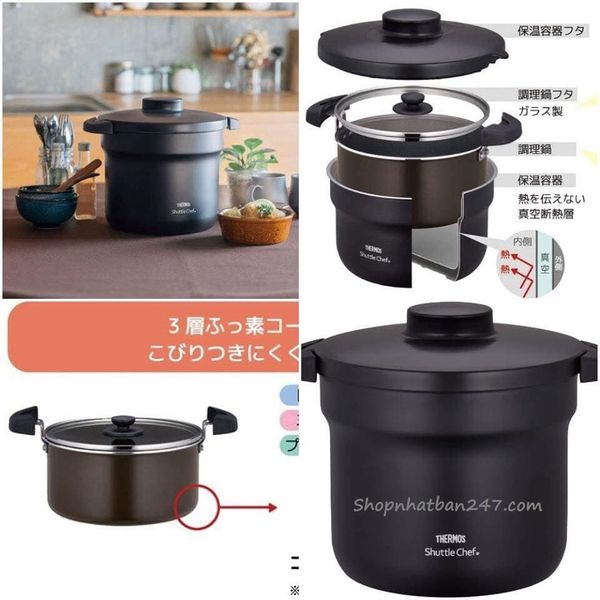 Nồi ủ Thermos 4,3L màu đỏ KBJ-4501