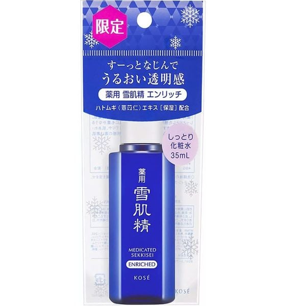 Nước hoa hồng dưỡng trắng Kose Medicated Sekkisei Enriched Lotion 24ml