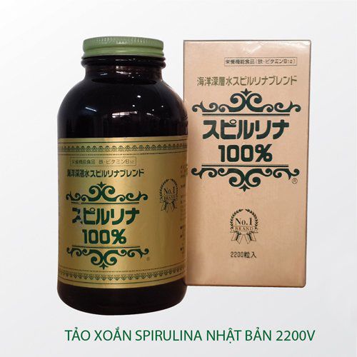 Tảo xoắn Spirulina Nhật Bản 2200 viên Hàng