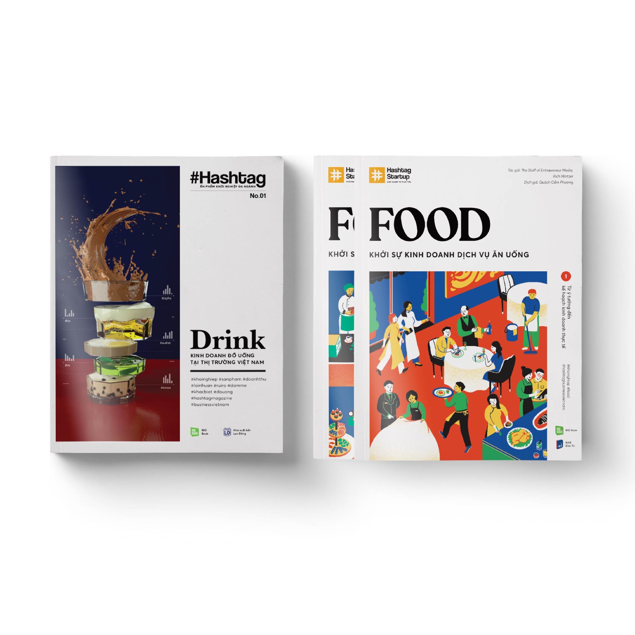 Bộ sách KINH DOANH F&B HOÀN CHỈNH (Hashtag No.1 Drink Hashtag No.4 Food)