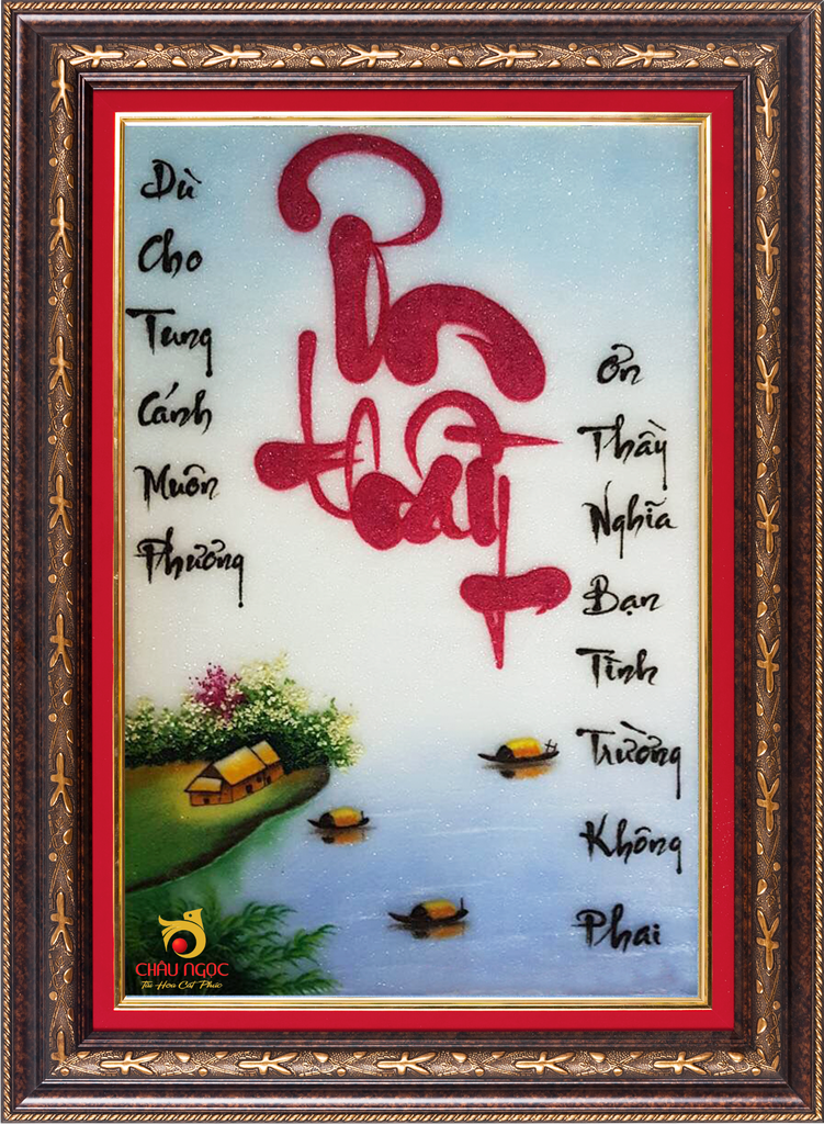 Tranh Đá Quý Ơn Thầy