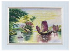 Tranh đá quý Thuận Buồm Xuôi Gió - 01 ( KT: 122 x 240 )