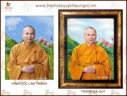 Tranh đá quý chân dung Sư Thầy