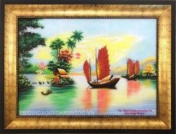 Tranh đá quý Thuận Buồm Xuôi Gió - 01 ( KT: 70 x 100 )