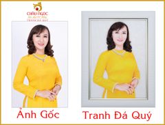 Tranh Đá Quý Chân Dung Ms. Cẩm Lai