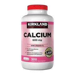 Viên uống Bổ Sung Canxi Kirkland Calcium 600mg Vitamin D3 500 viên Mỹ