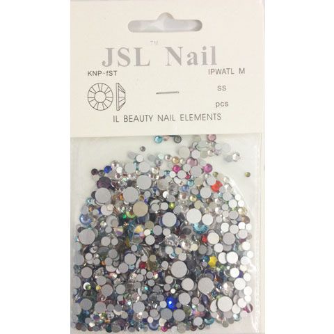 Đá đính Nail round đủ size Mix Màu